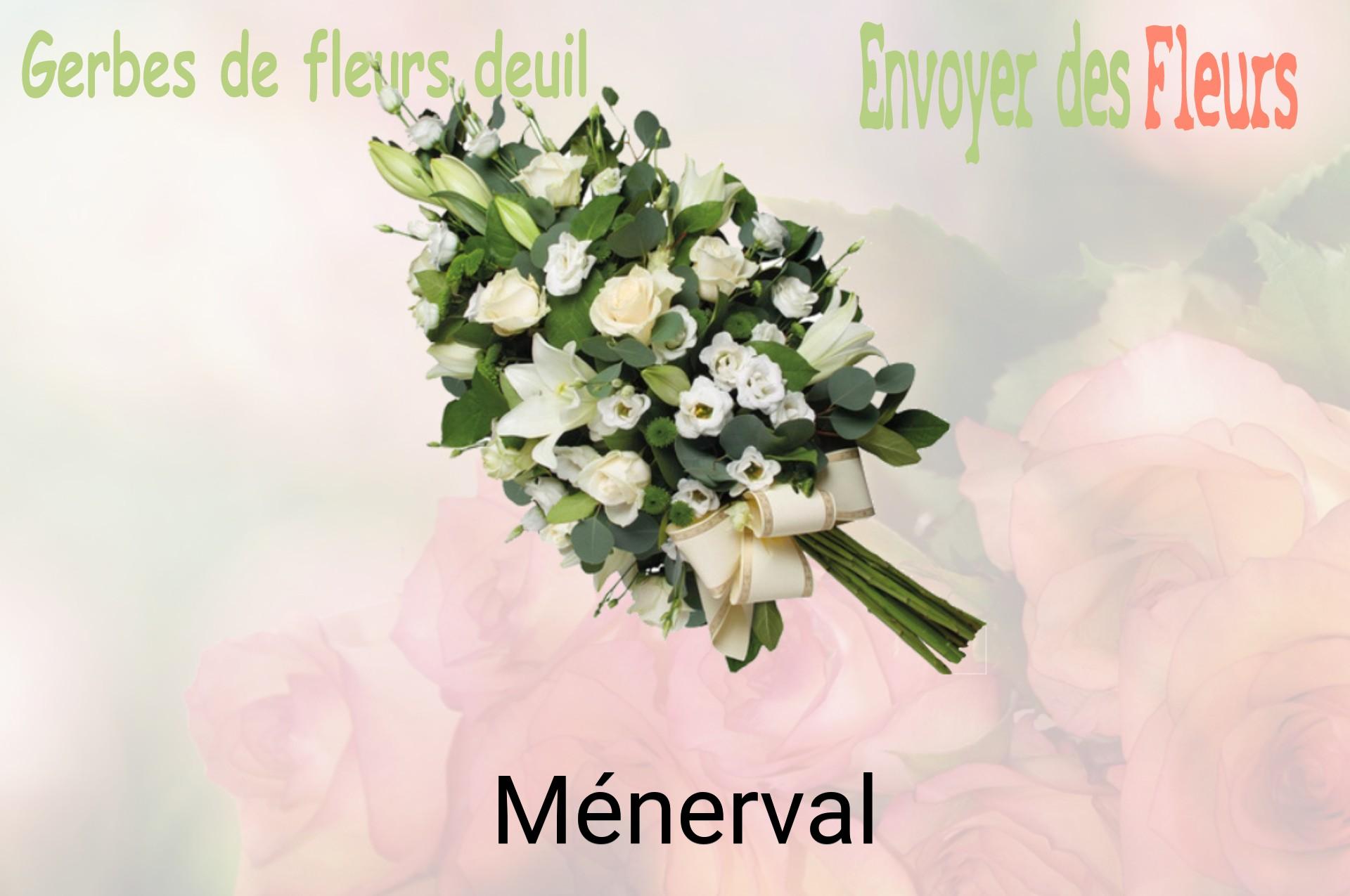 Gerbe de fleurs de deuil livrée à Ménerval